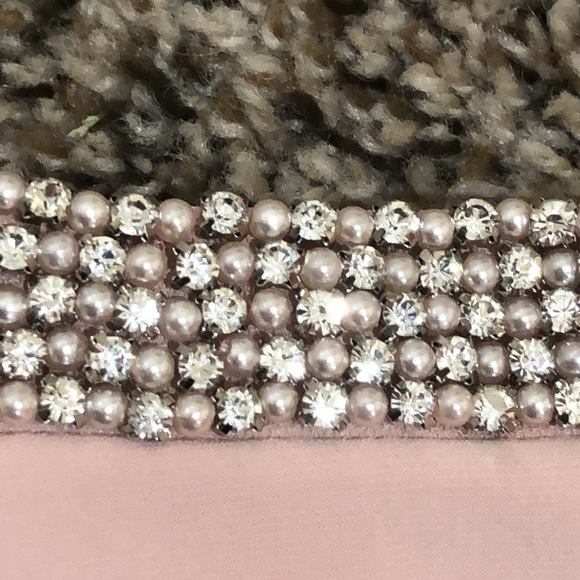 Sherri Hill Maxi Skirt Size 00 Pastel Pink Rhinestone Pearl - Picture 3 of 7